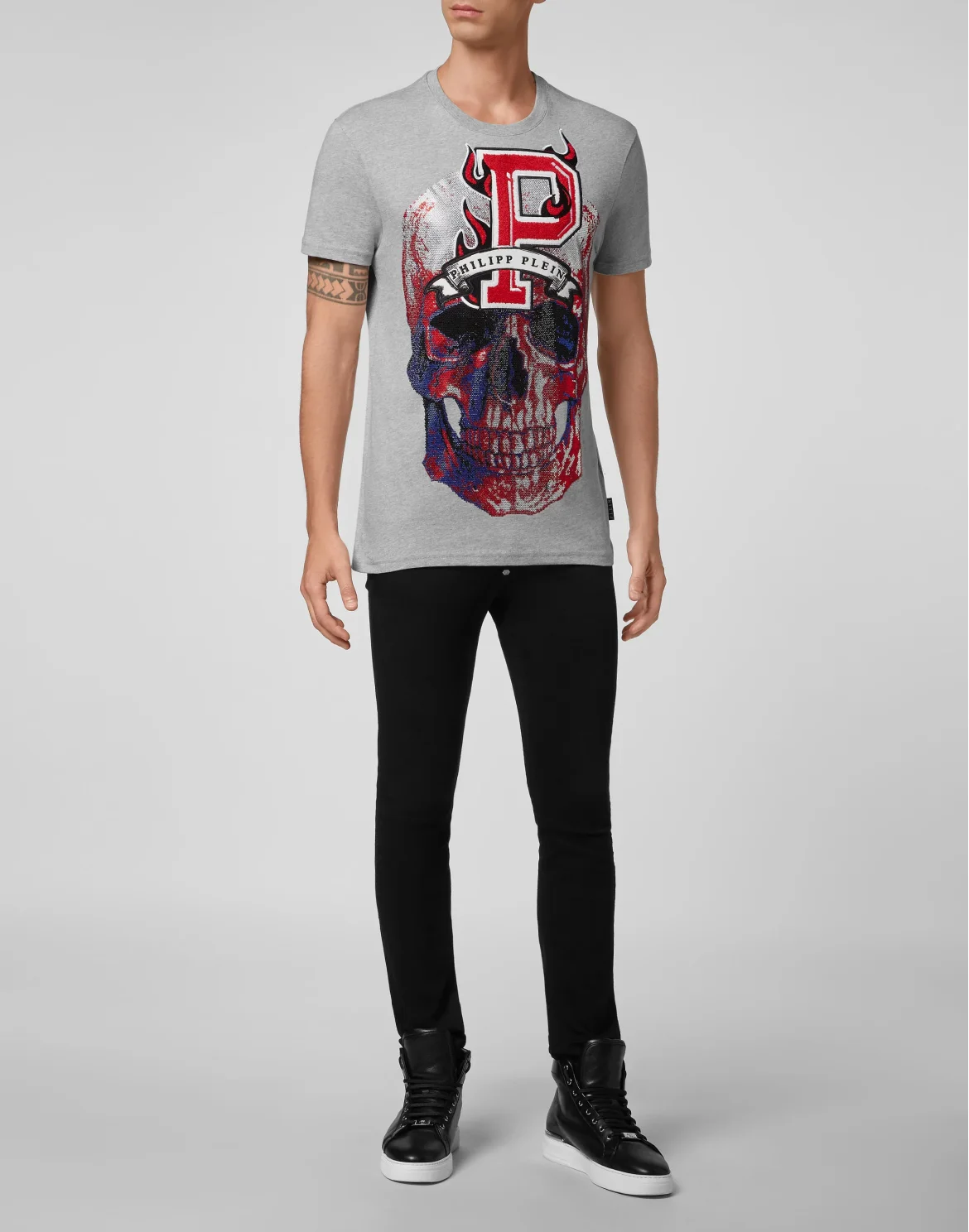 T-shirt Round Neck SS Flame, цвет: Серый