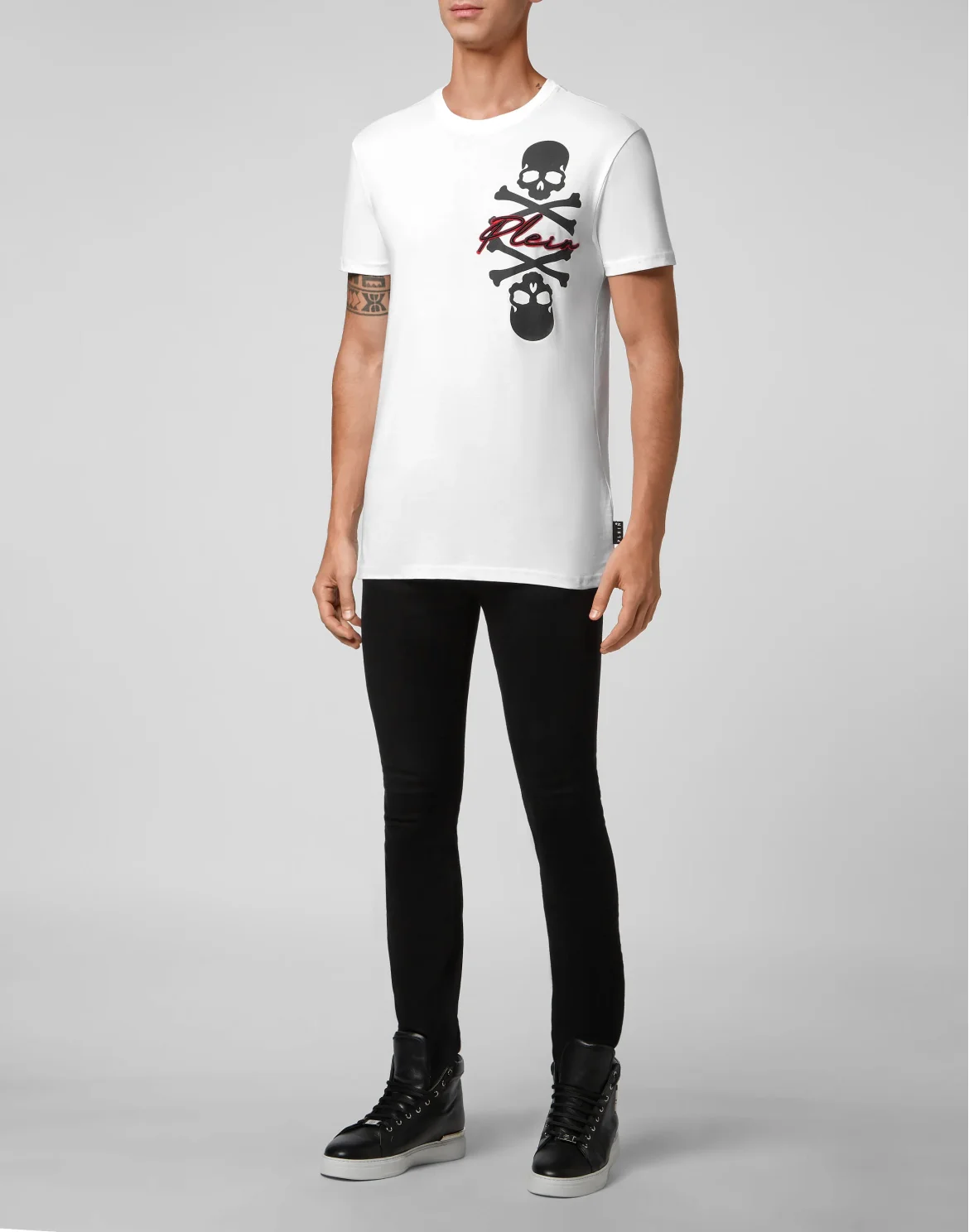 T-shirt Round Neck SS Skull, цвет: Белый