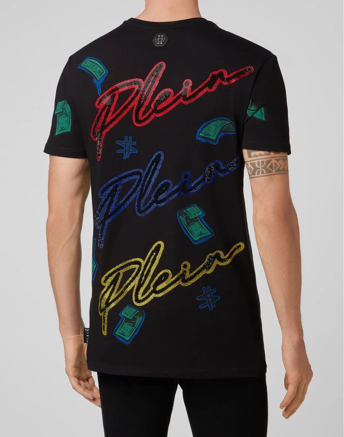 T-shirt Round Neck SS Dollar, цвет: Черный