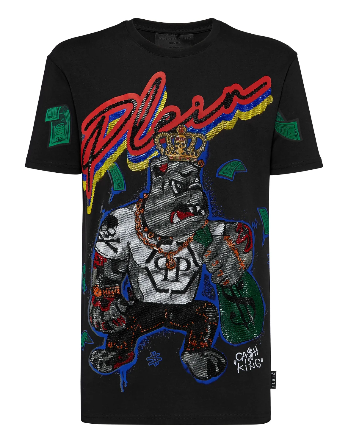 T-shirt Round Neck SS Dollar, цвет: Черный