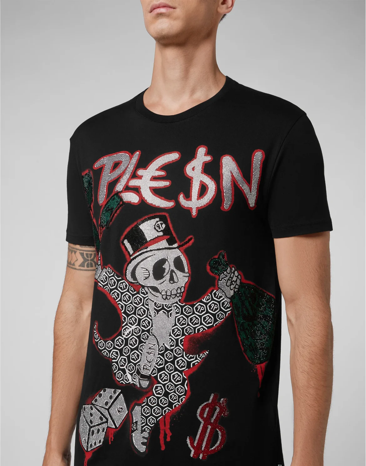 T-shirt Round Neck SS Dollar, цвет: Черный