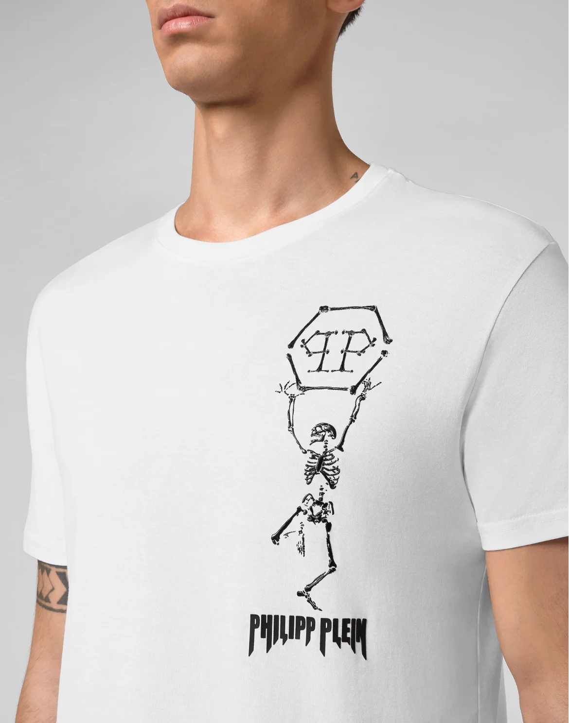 T-shirt Round Neck SS Skeleton, цвет: Белый