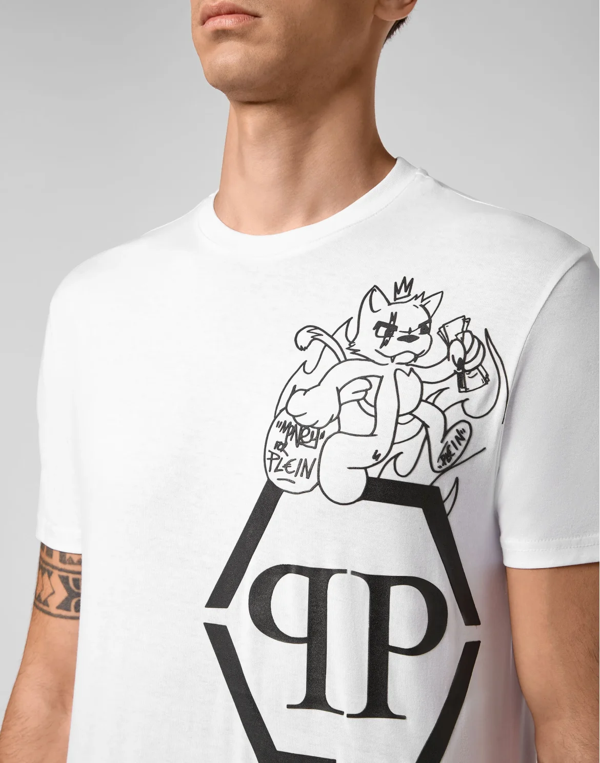 T-shirt Round Neck SS Graffiti, цвет: Белый