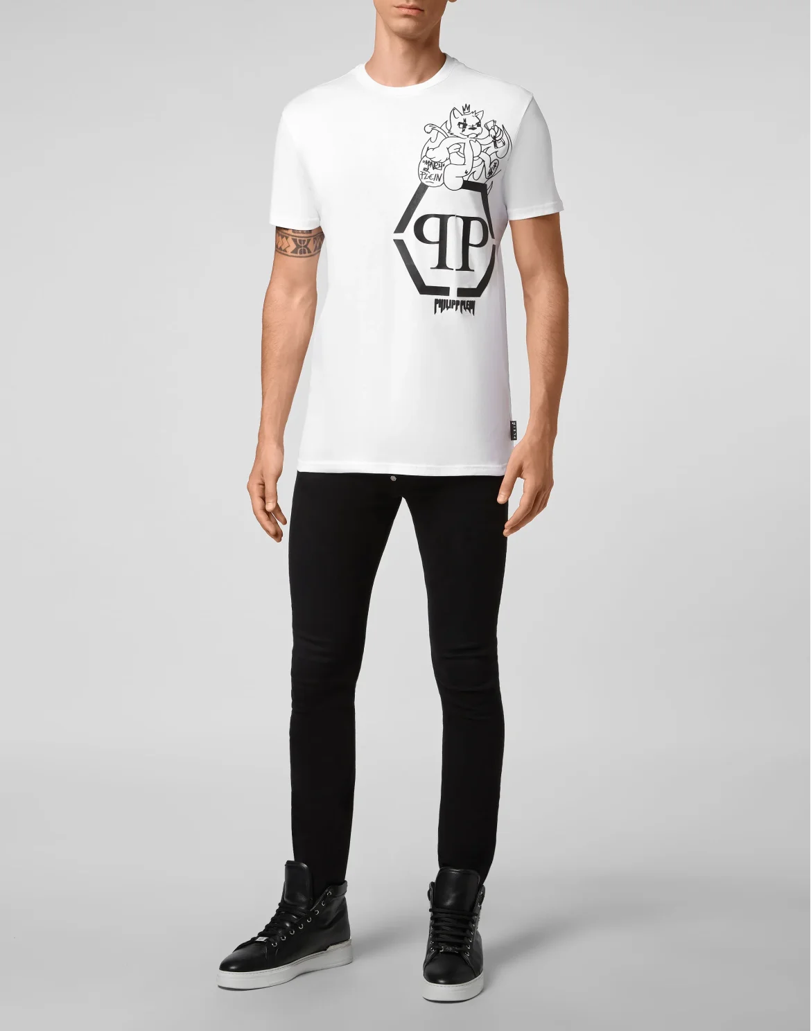 T-shirt Round Neck SS Graffiti, цвет: Белый