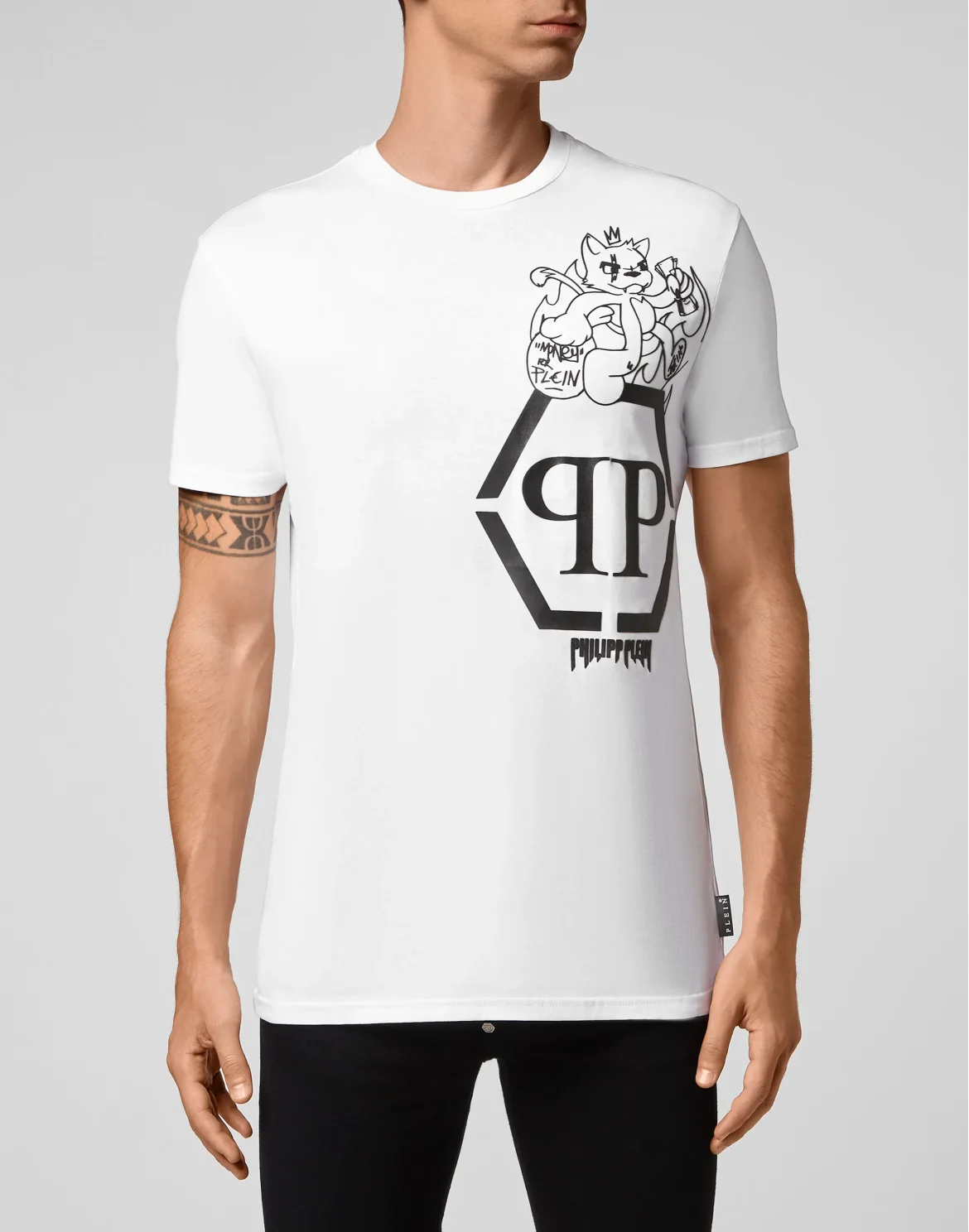 T-shirt Round Neck SS Graffiti, цвет: Белый