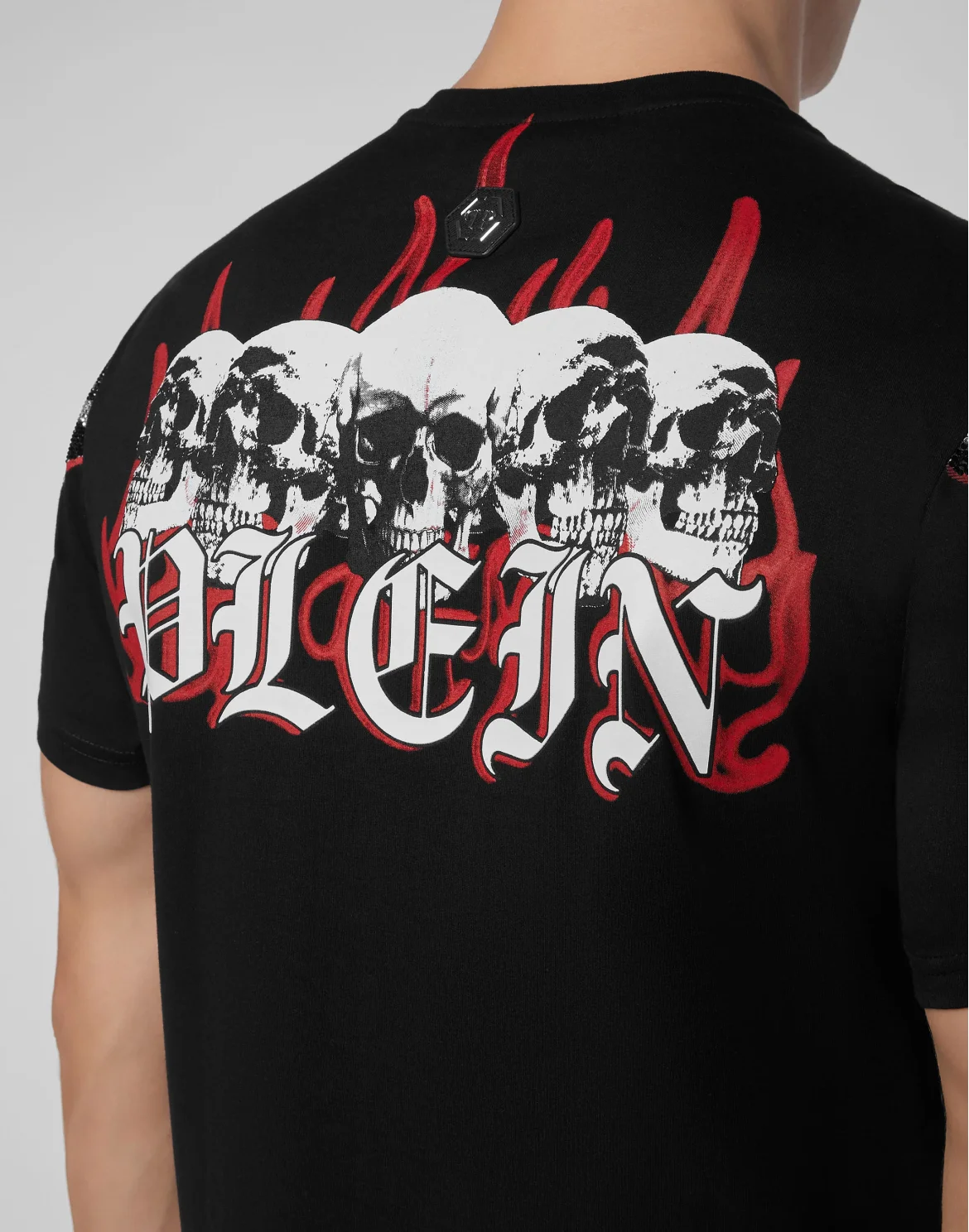 T-shirt Round Neck SS Skull on fire, цвет: Черный