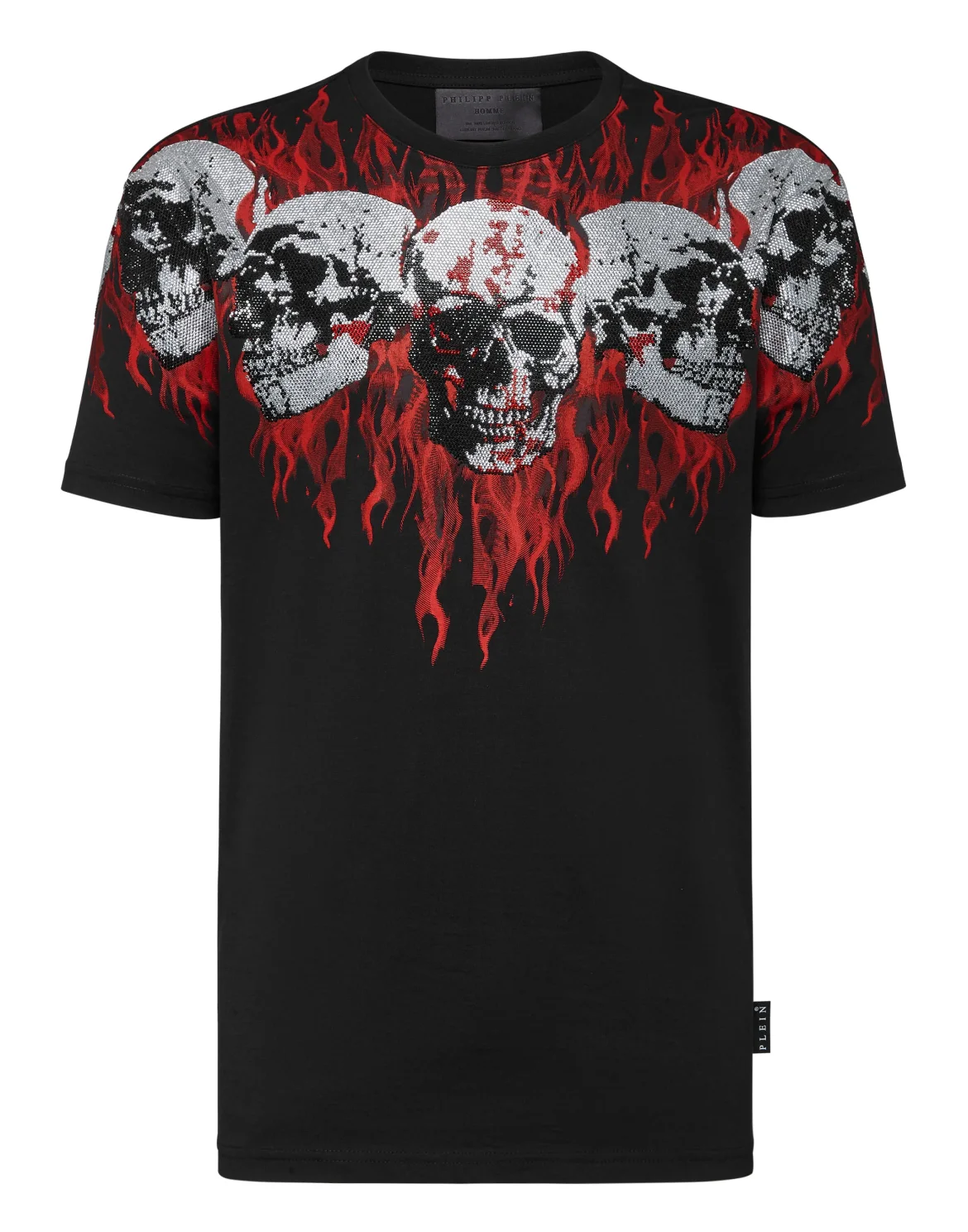 T-shirt Round Neck SS Skull on fire, цвет: Черный