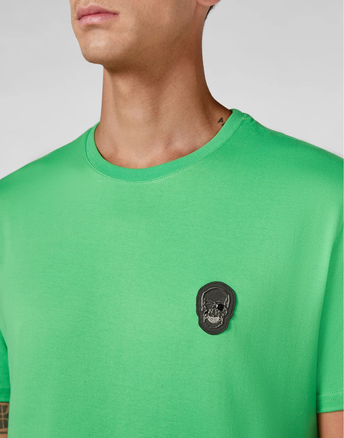 T-shirt Round Neck SS Skull, цвет: Зеленый