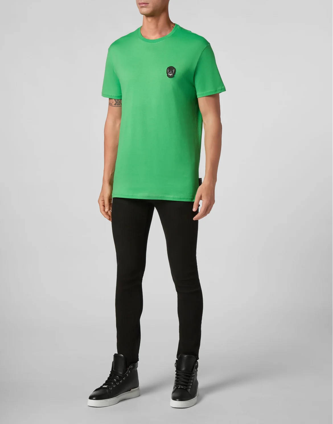 T-shirt Round Neck SS Skull, цвет: Зеленый