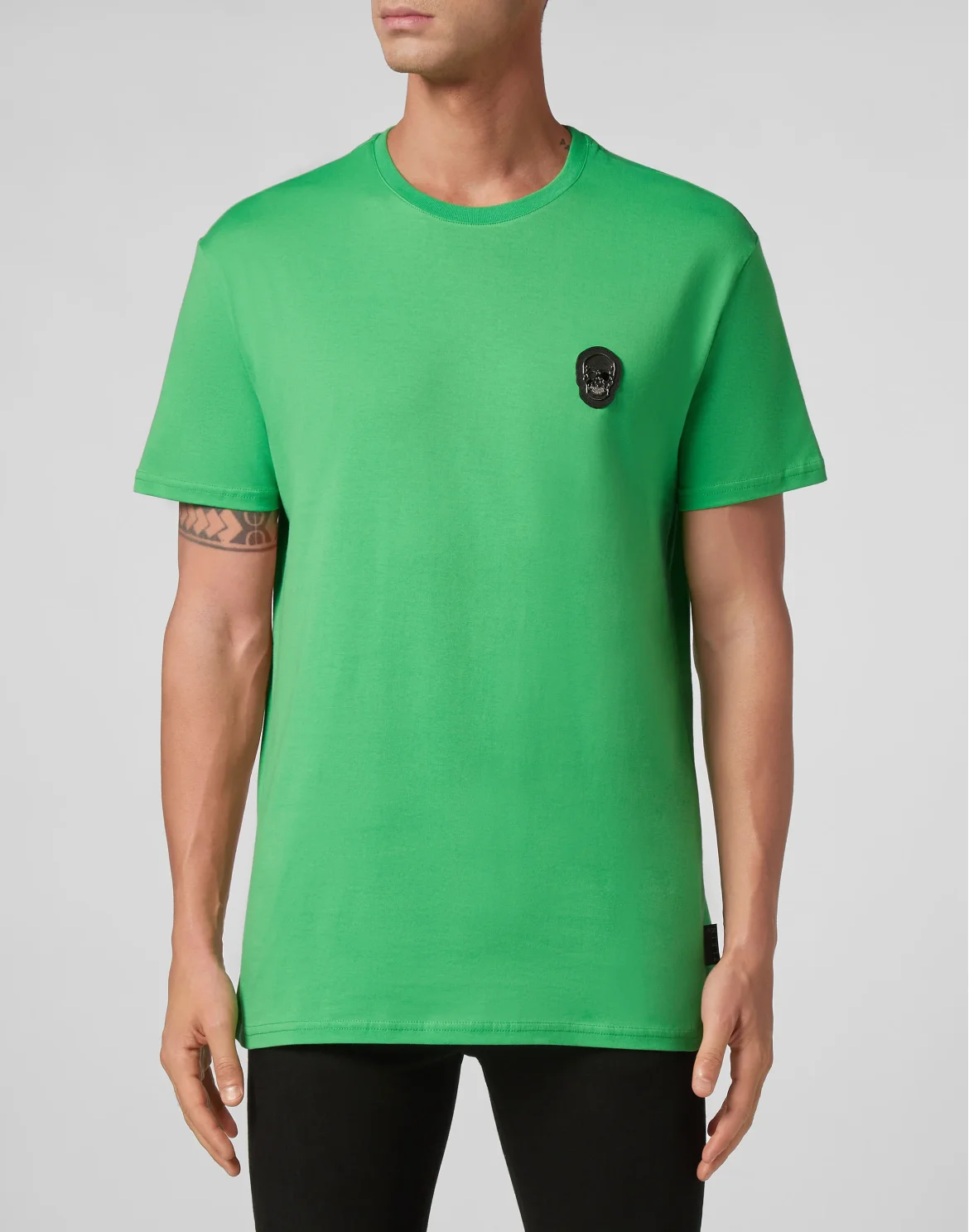 T-shirt Round Neck SS Skull, цвет: Зеленый