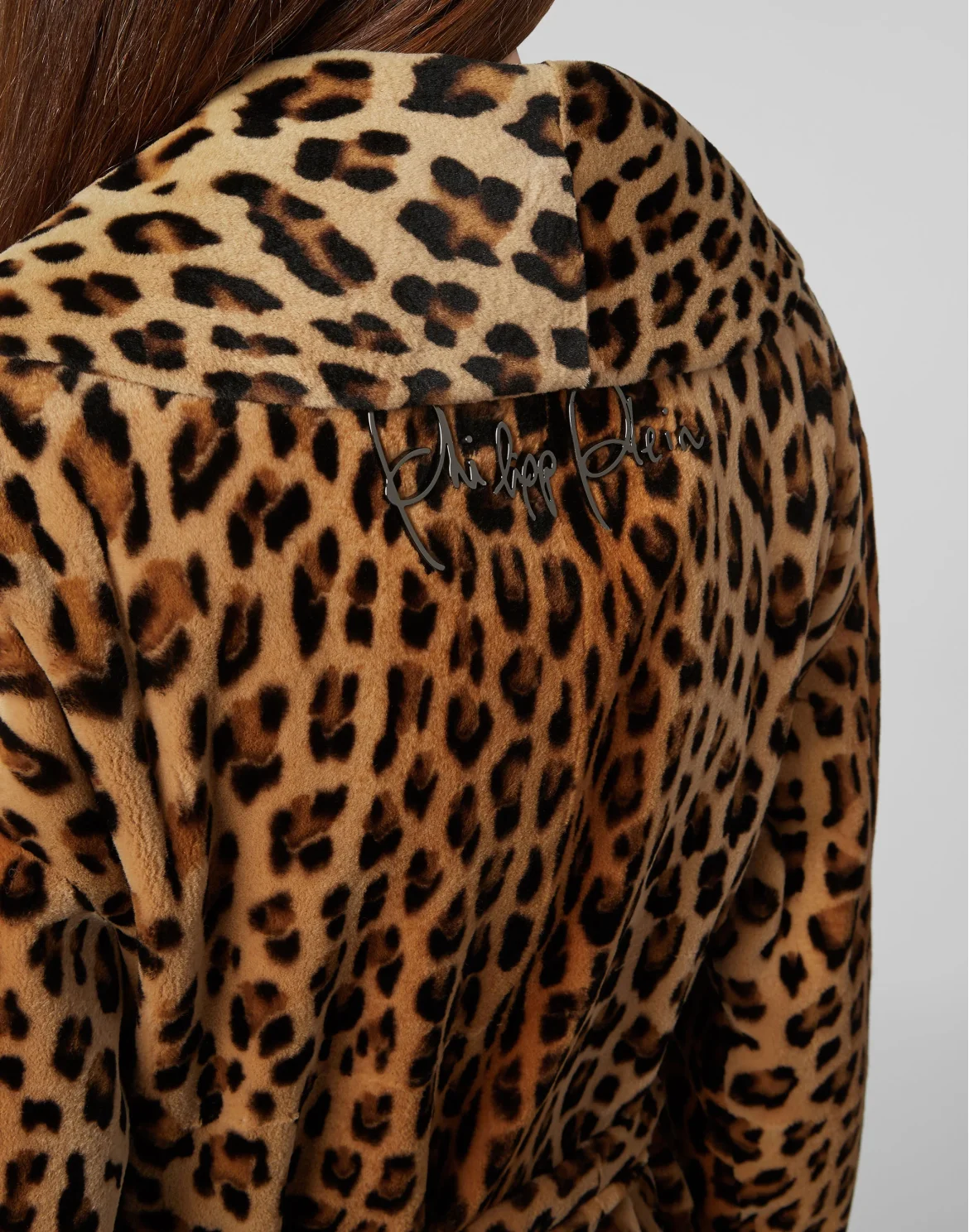 Leopard Intarsia Mink Coat, цвет: Леопард