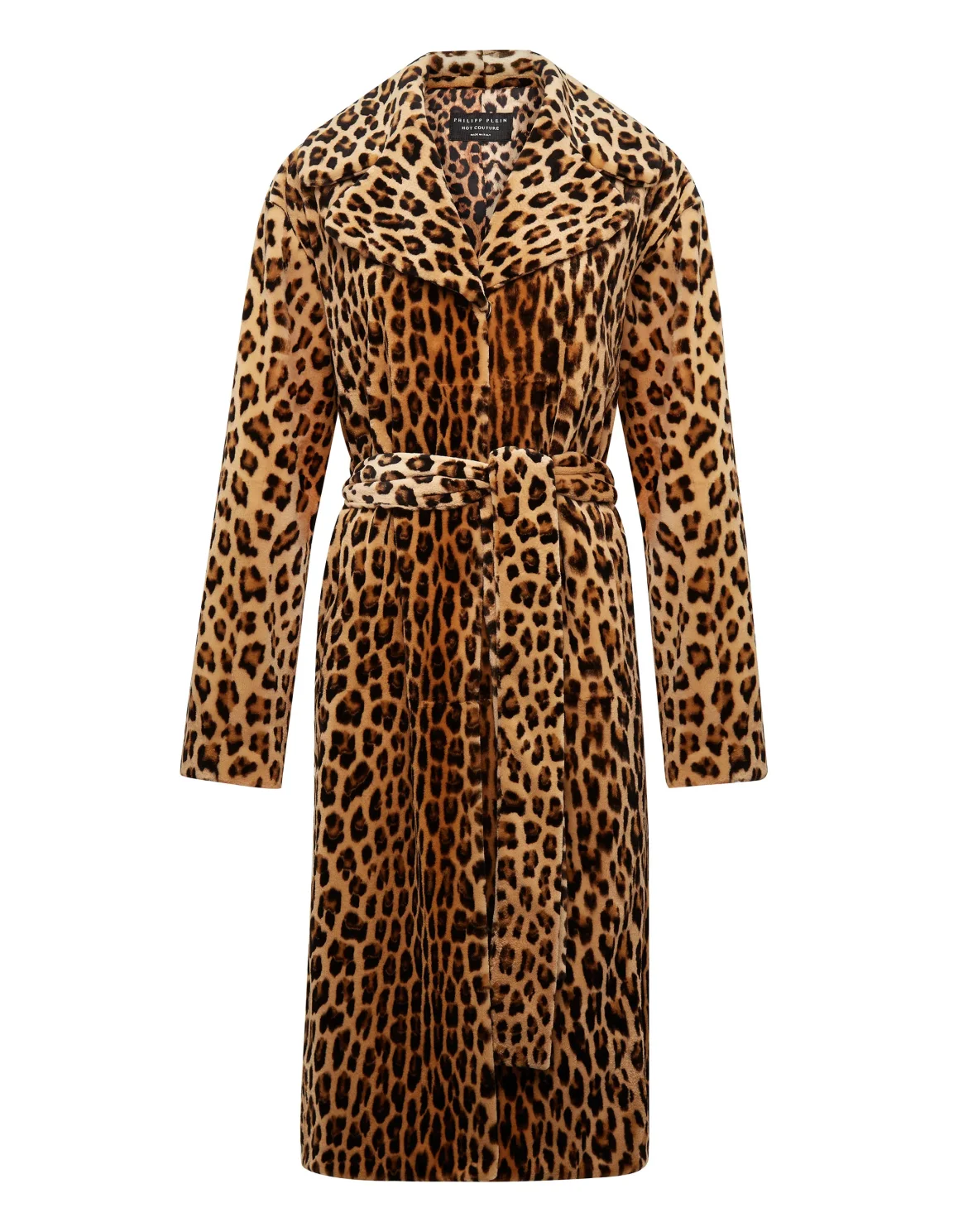 Leopard Intarsia Mink Coat, цвет: Леопард
