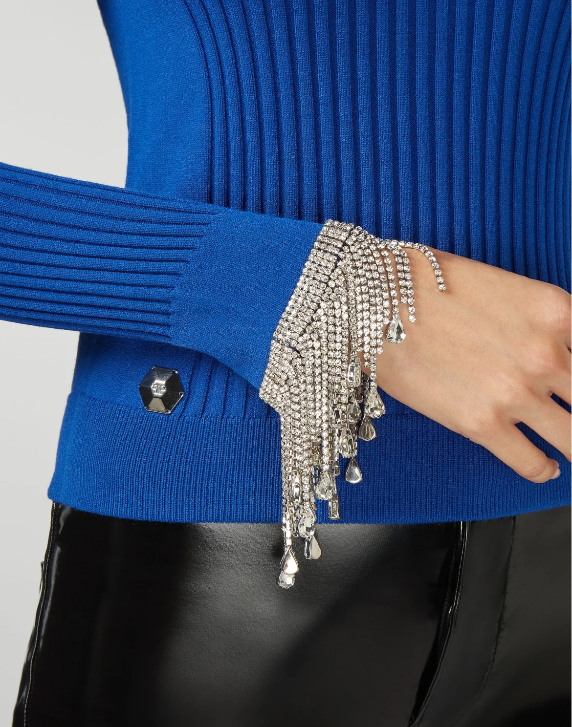 Turtle Neck LS Fringe, цвет: Синий
