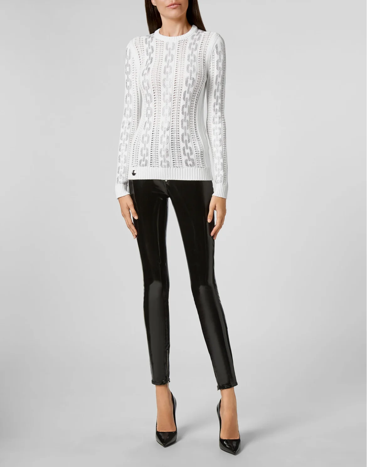 Pullover Round Neck LS Crystal, цвет: Белый