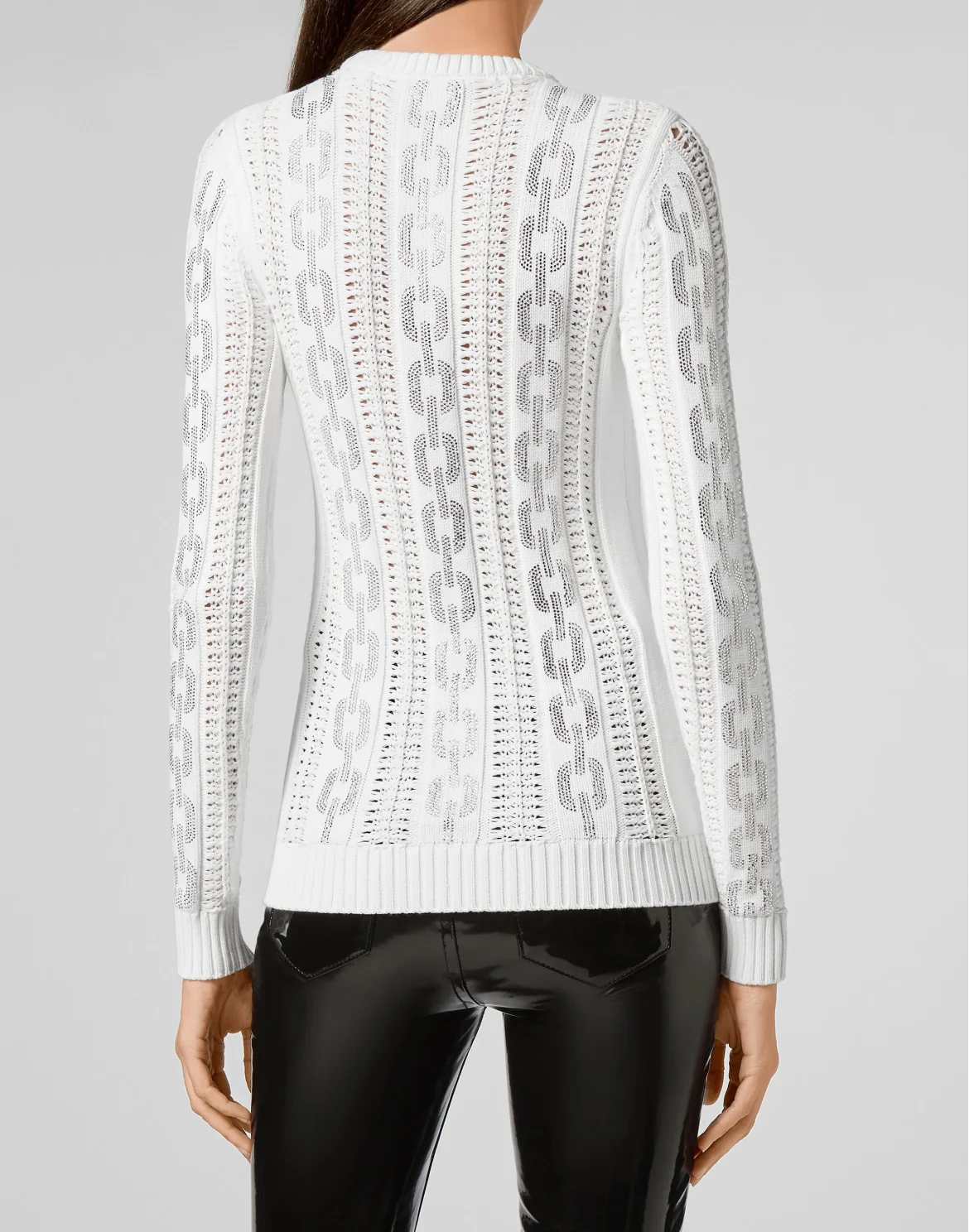 Pullover Round Neck LS Crystal, цвет: Белый