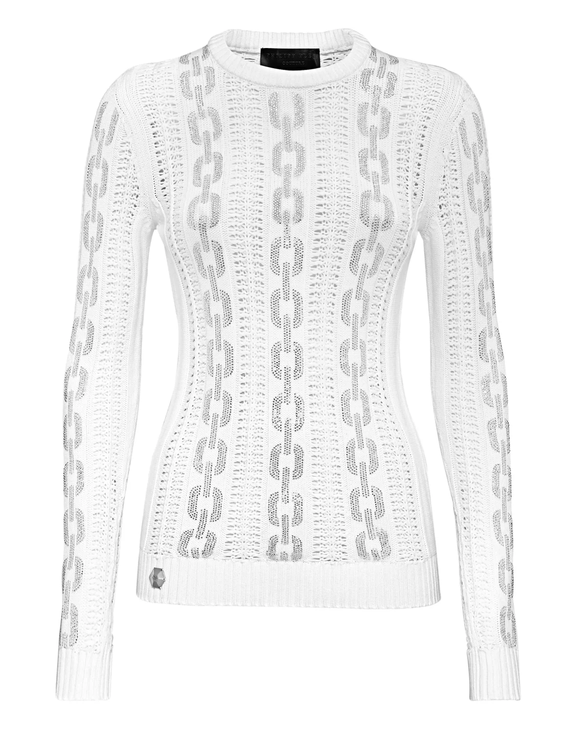 Pullover Round Neck LS Crystal, цвет: Белый