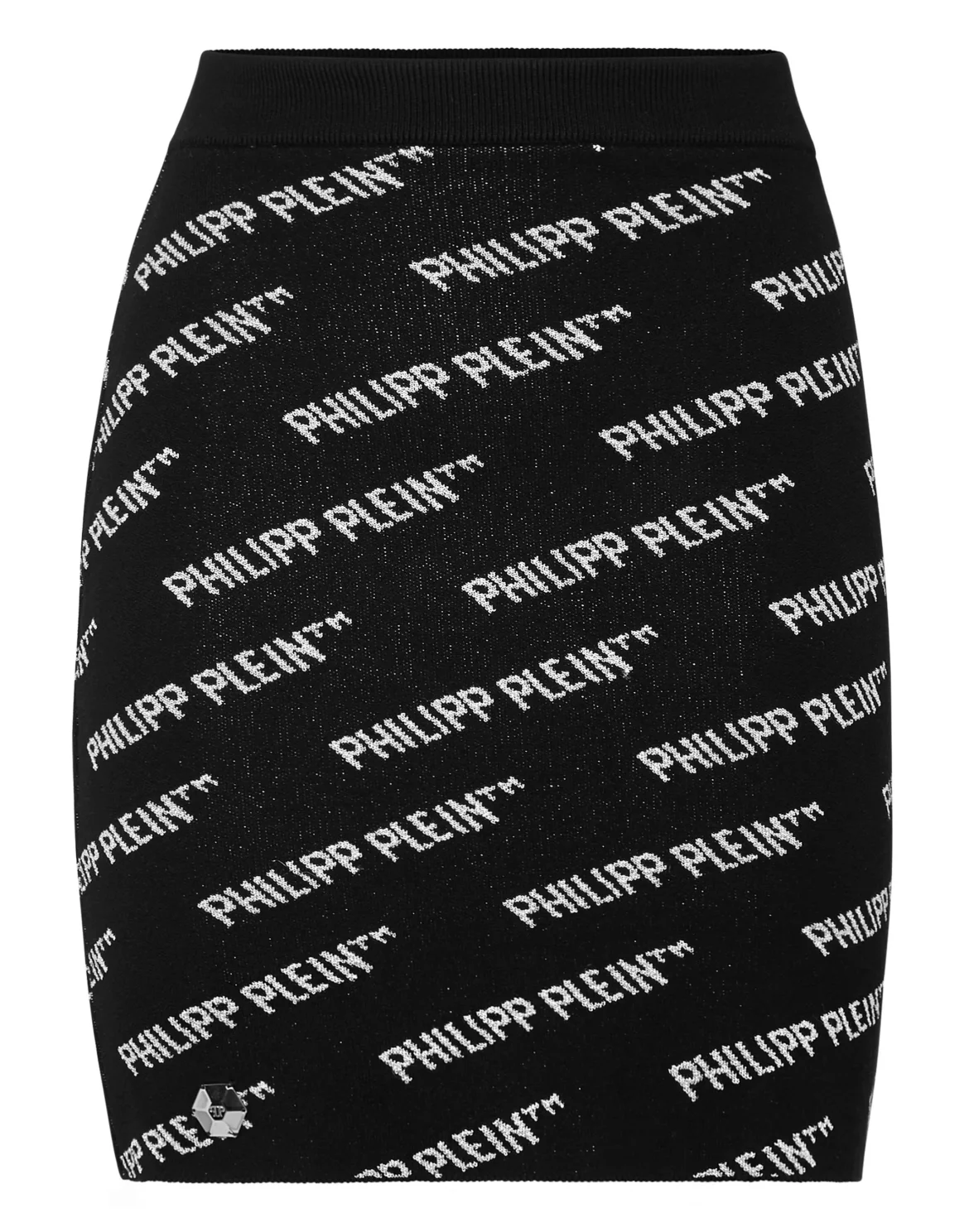 Knit Short Skirt All over PP, цвет: Черный