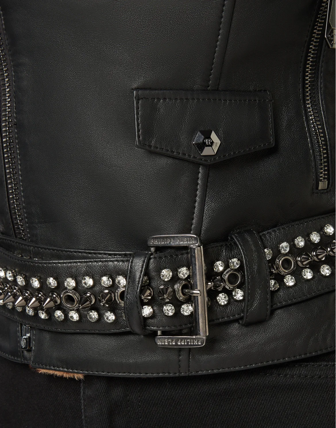 Leather Biker Leopard, цвет: Черный