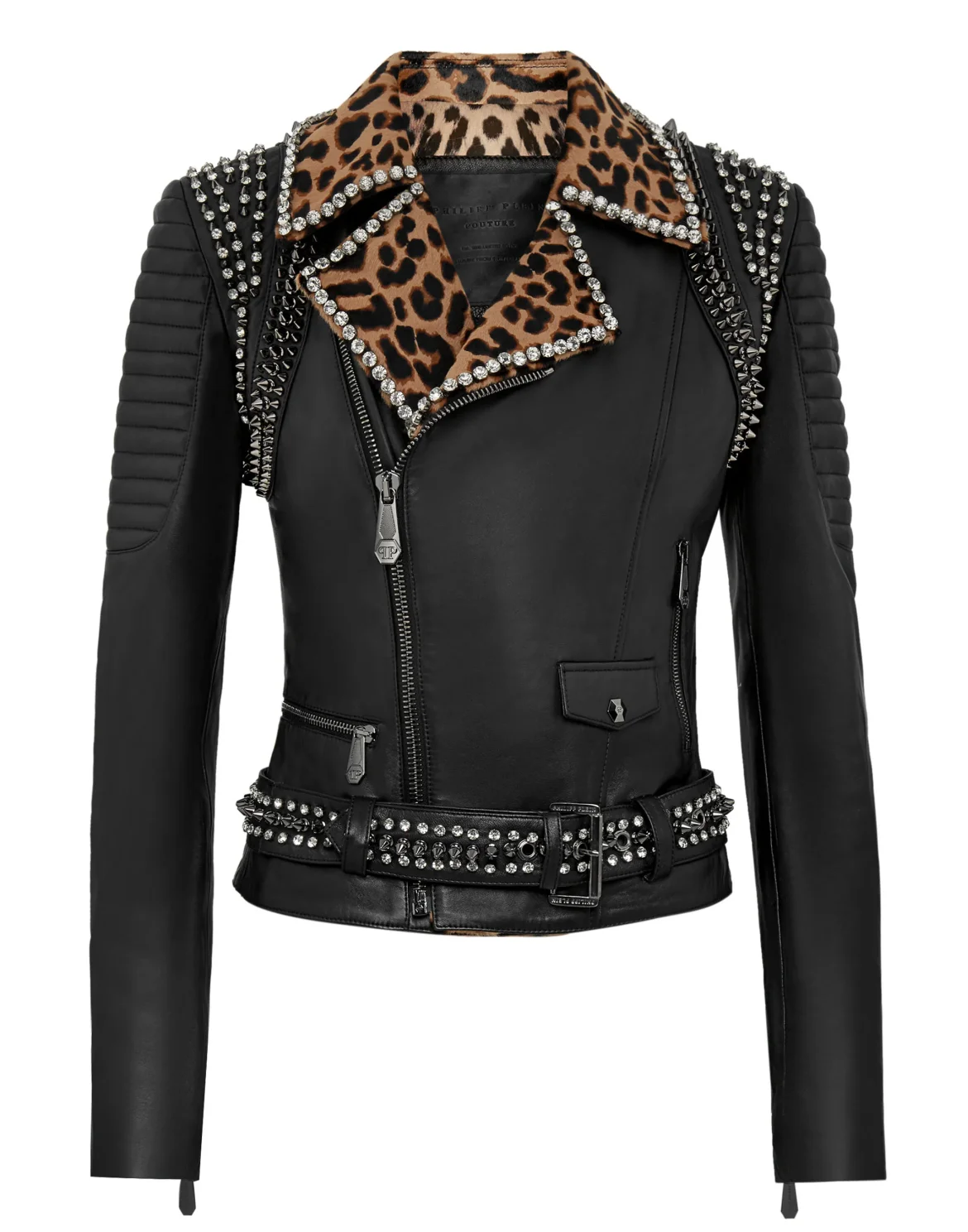 Leather Biker Leopard, цвет: Черный