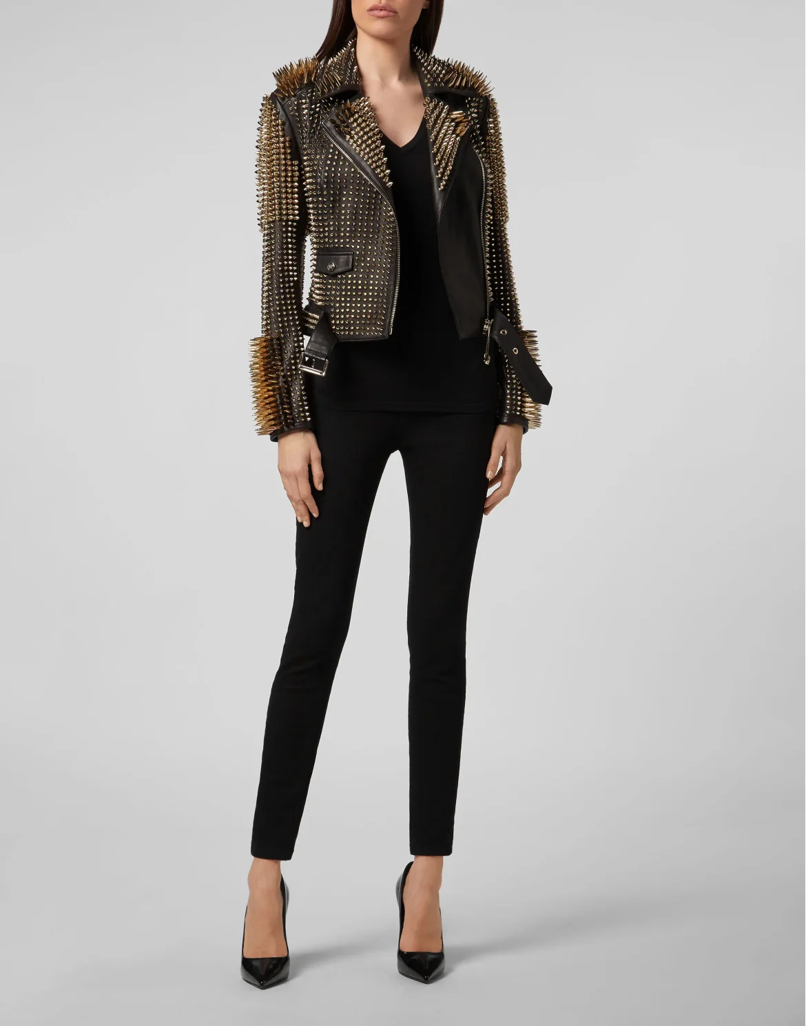 Leather Biker Studs, цвет: Черный