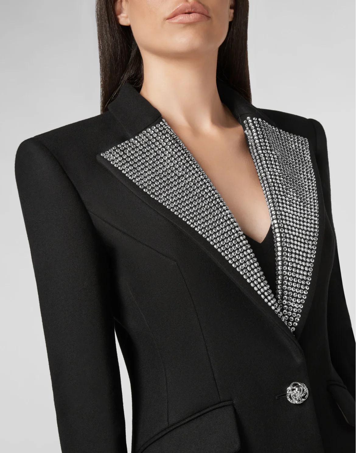 Coat Long Crystal, цвет: Черный
