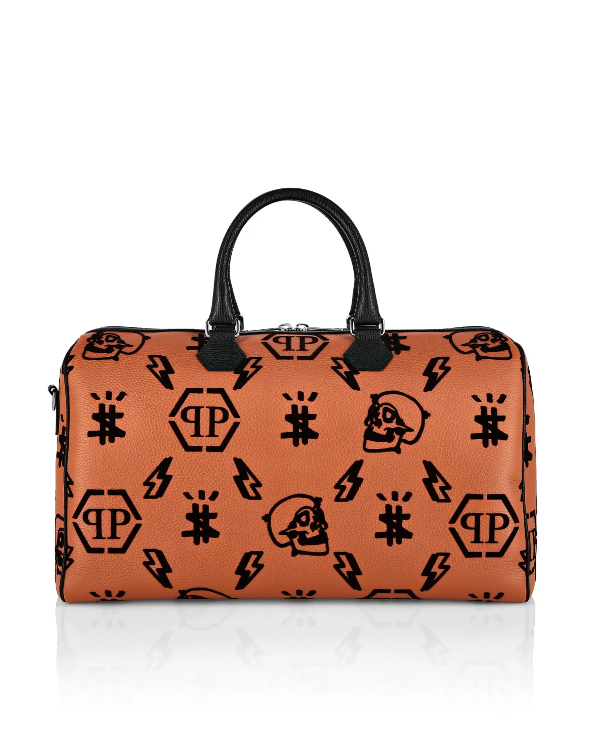 Leather Medium Travel Bag Monogram, цвет: Коричневый