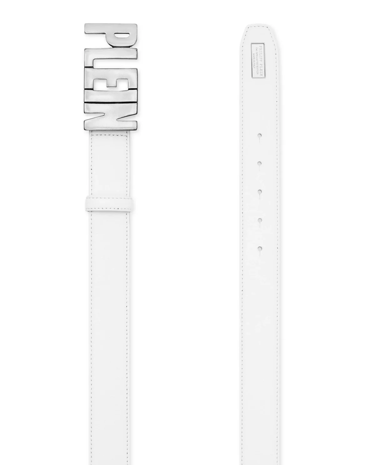 Leather Belt Philipp Plein TM, цвет: Белый