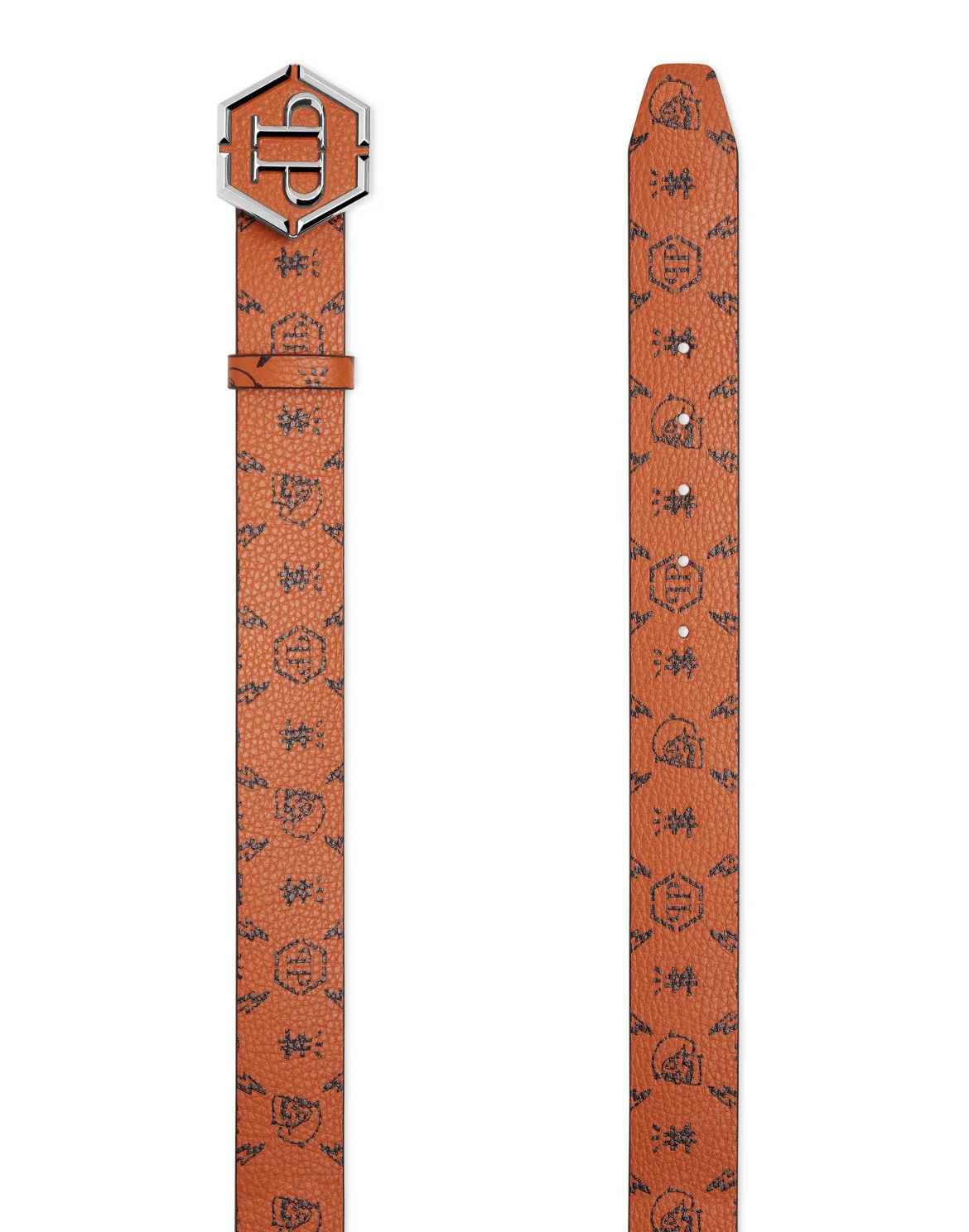 Leather Belt Monogram, цвет: Коричневый