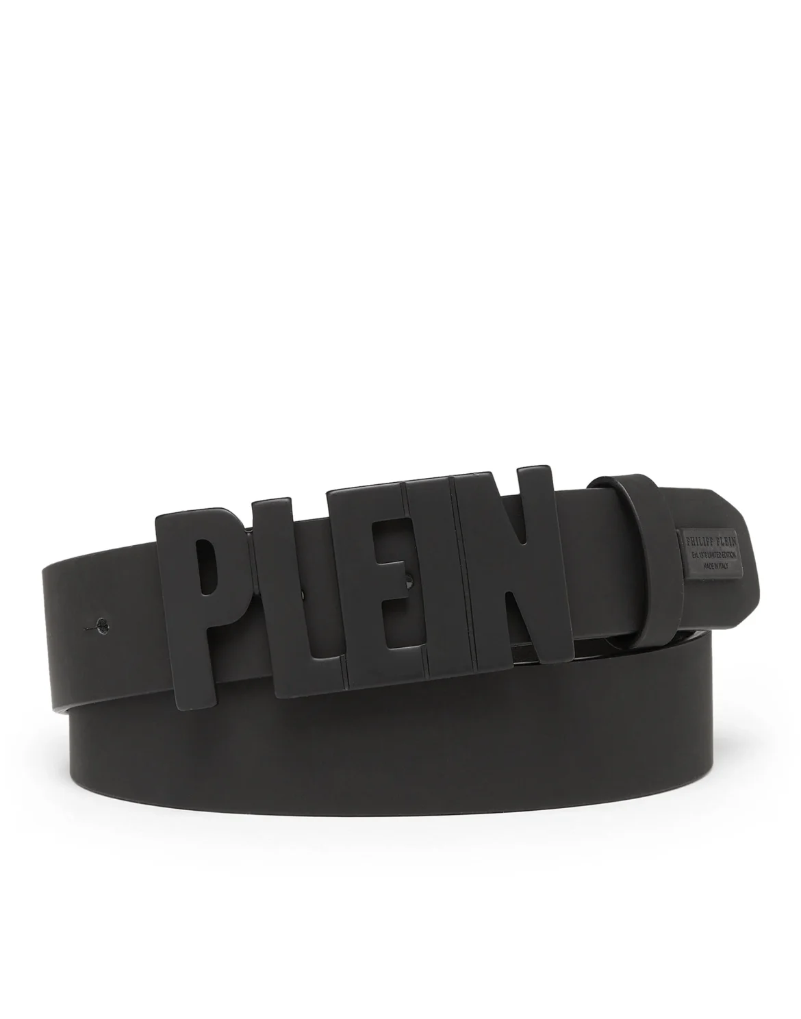 Rubber Leather Belt Philipp Plein TM, цвет: Черный