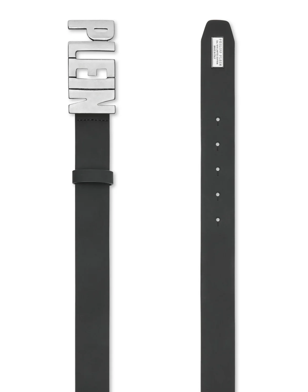 Rubber Leather Belt Philipp Plein TM, цвет: Черный