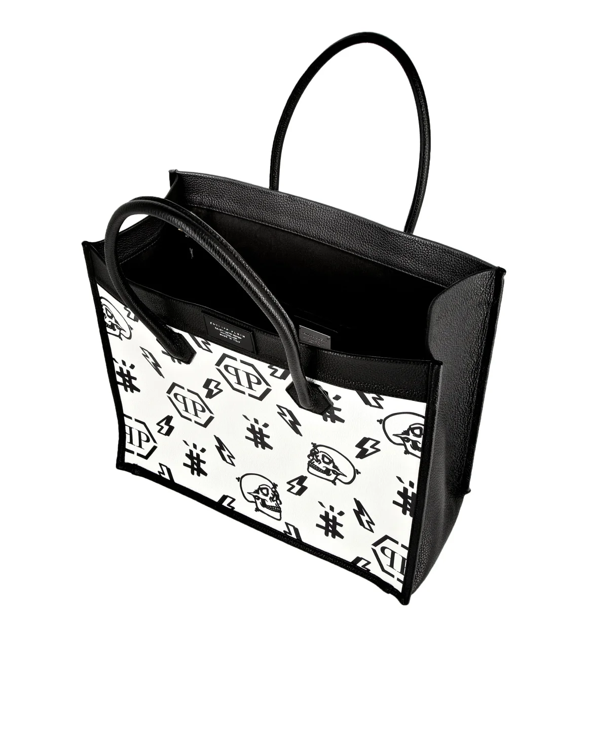 Leather Tote Bag Monogram, цвет: Белый