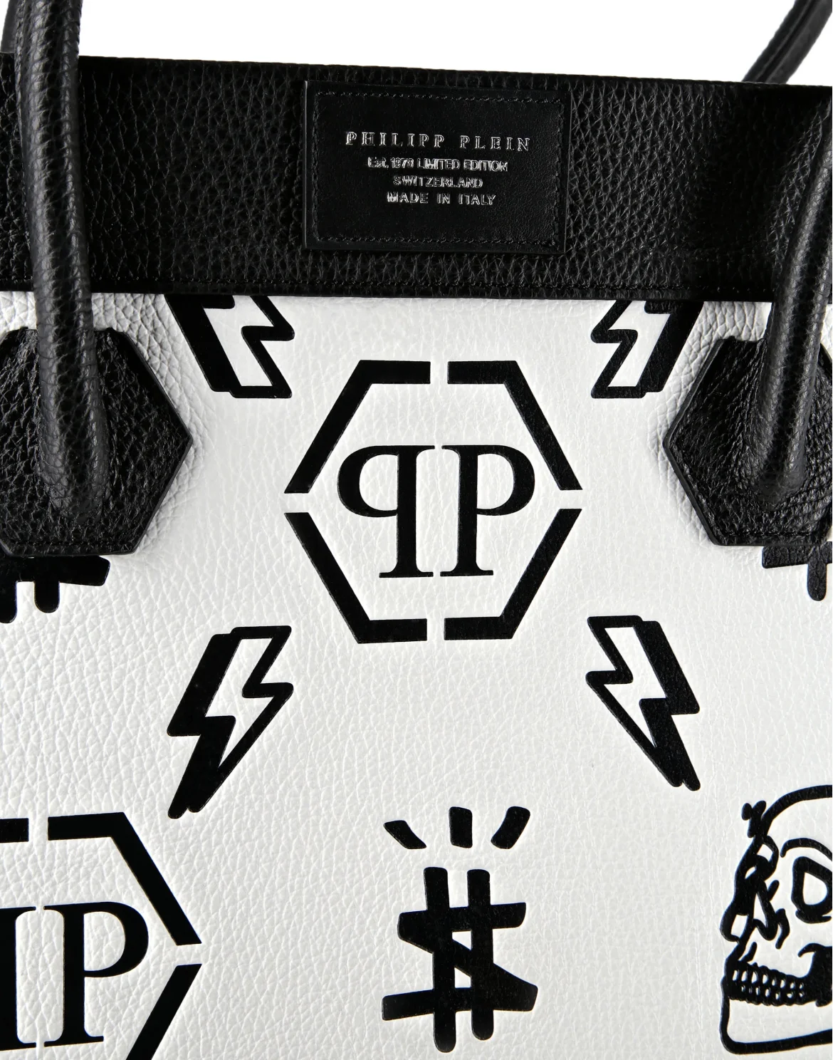 Leather Tote Bag Monogram, цвет: Белый
