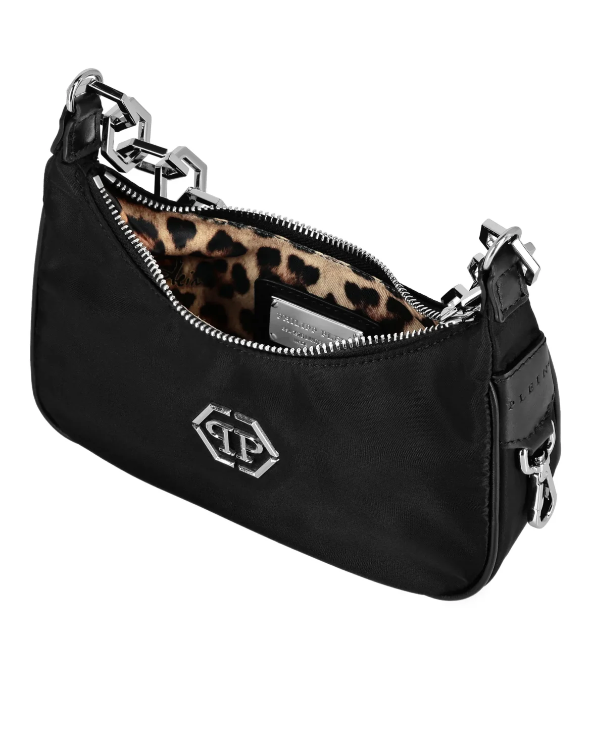 Nylon ¨Chain Shoulder Bag, цвет: Черный