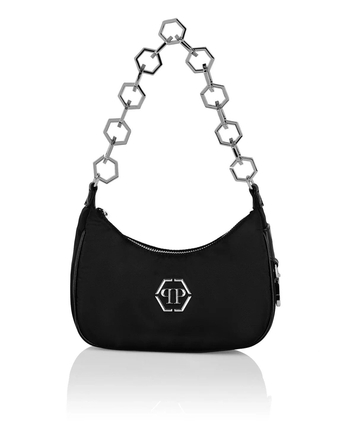 Nylon ¨Chain Shoulder Bag, цвет: Черный