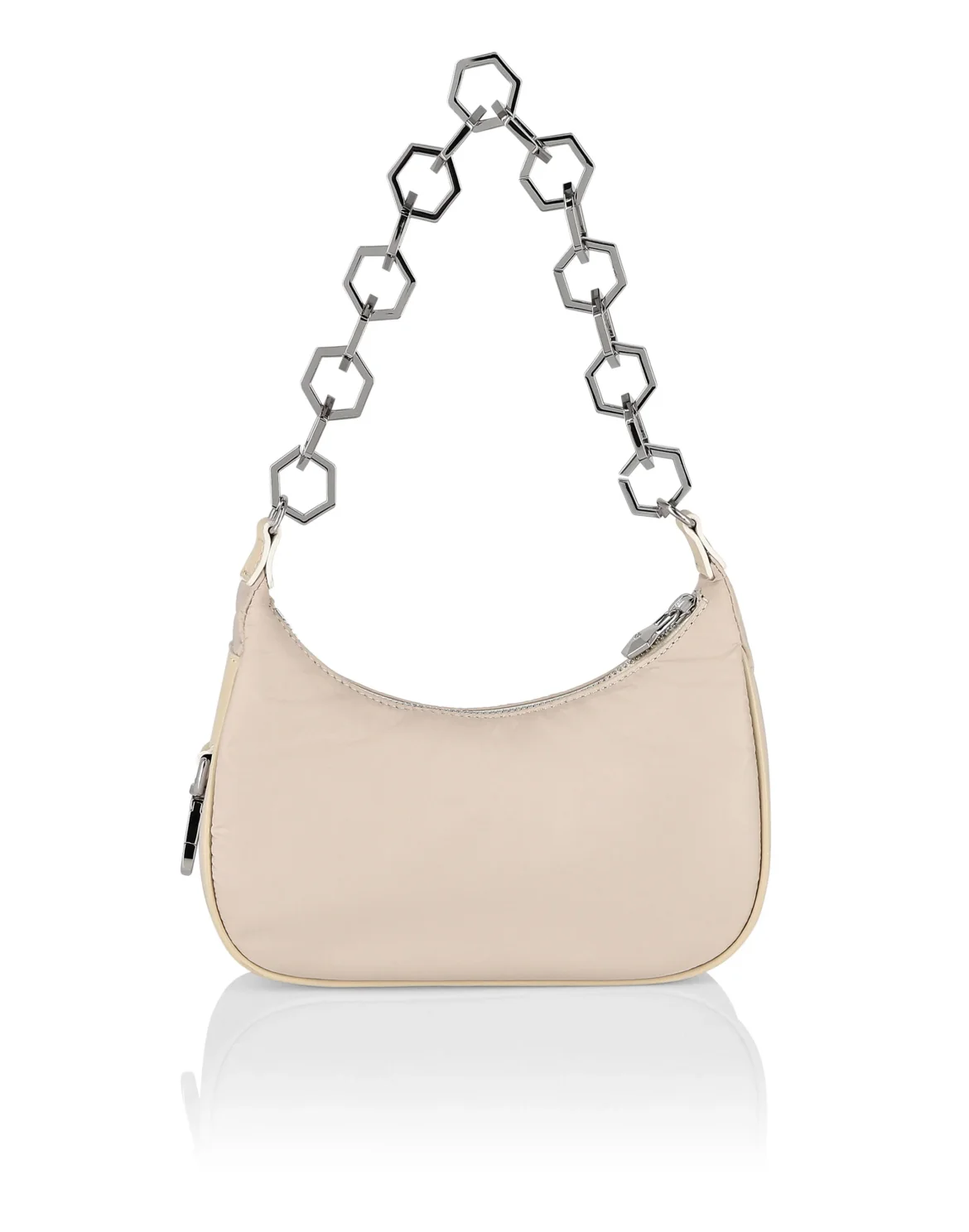 Nylon ¨Chain Shoulder Bag, цвет: Бежевый