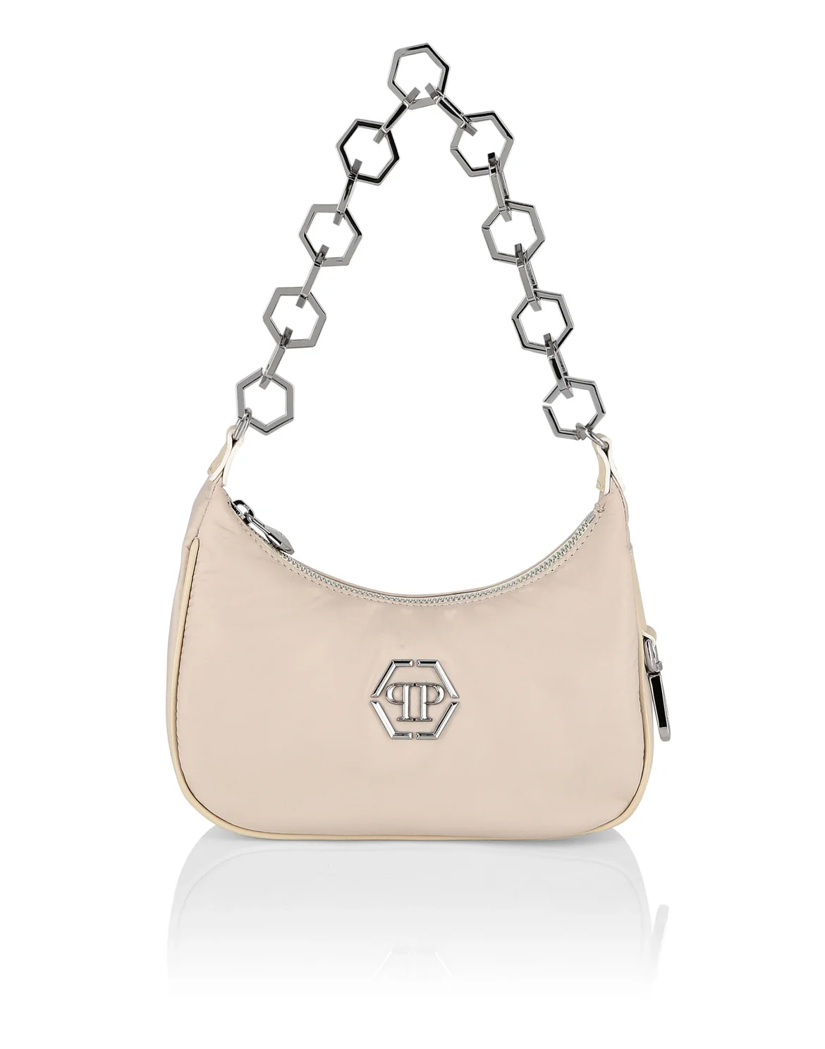 Nylon ¨Chain Shoulder Bag, цвет: Бежевый