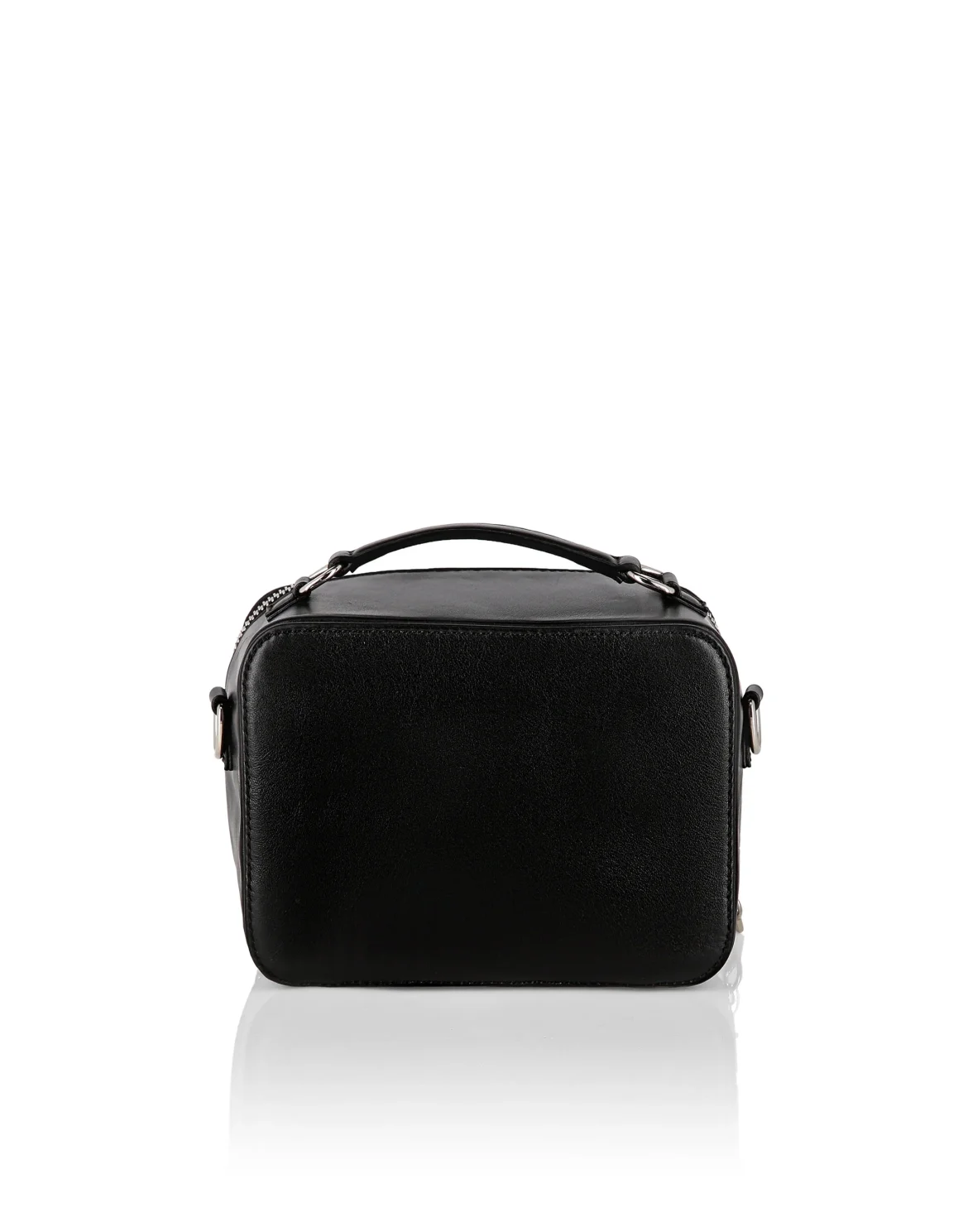 Leather Shoulder Bag Iconic Plein, цвет: Черный