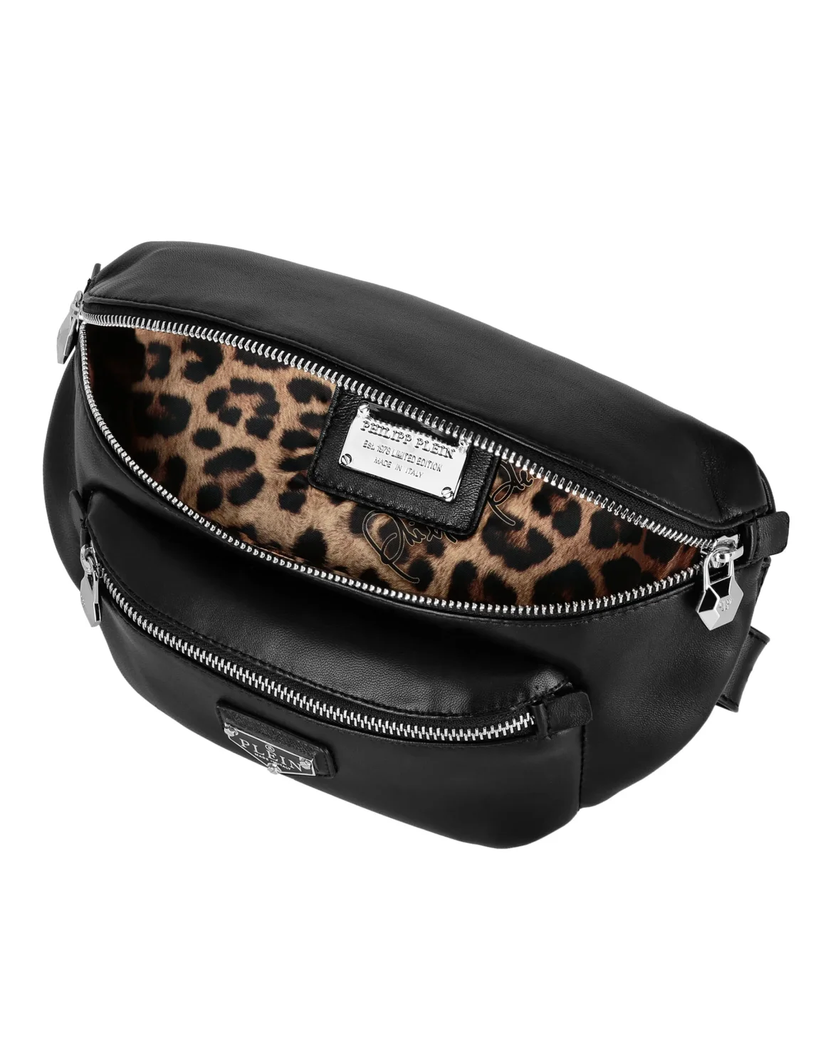Leather Fanny Pack Crystal, цвет: Черный
