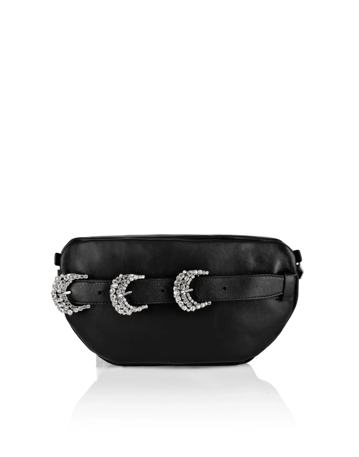 Leather Fanny Pack Crystal, цвет: Черный
