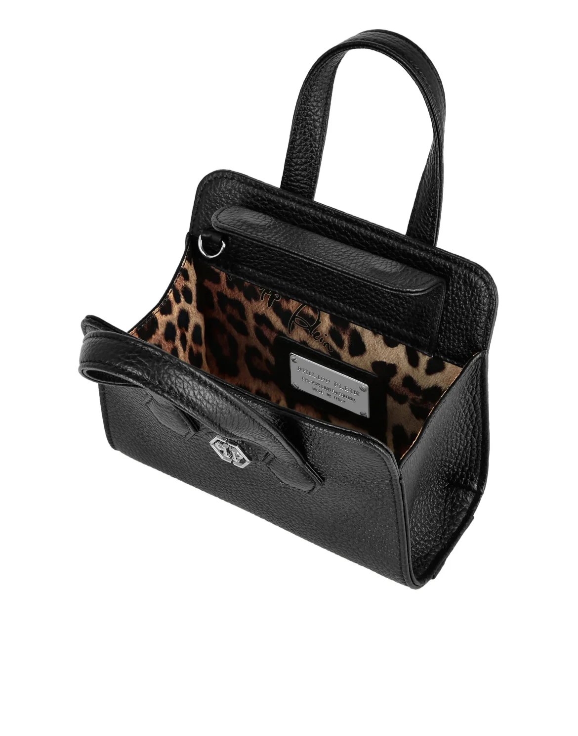 Leather Handle bag Iconic Plein, цвет: Черный