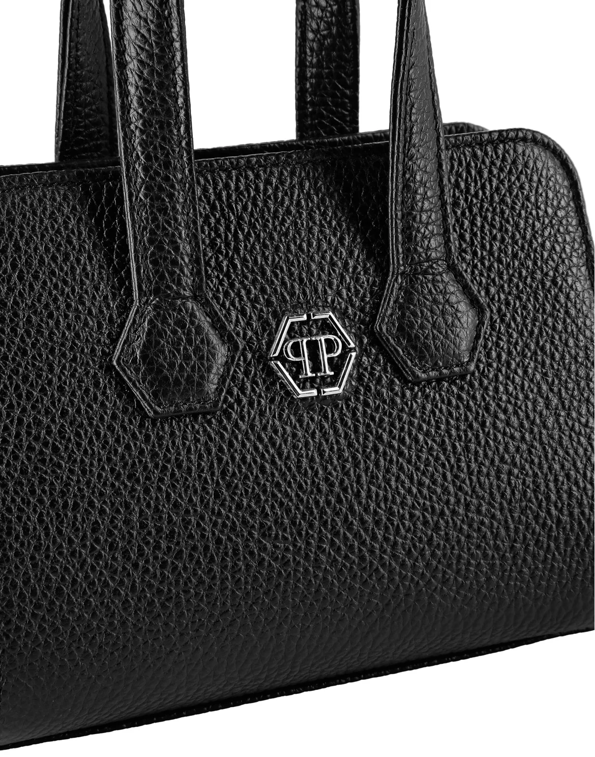 Leather Handle bag Iconic Plein, цвет: Черный