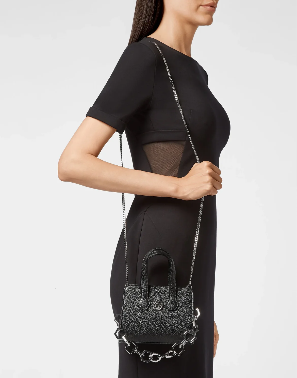 Leather Handle bag Iconic Plein, цвет: Черный