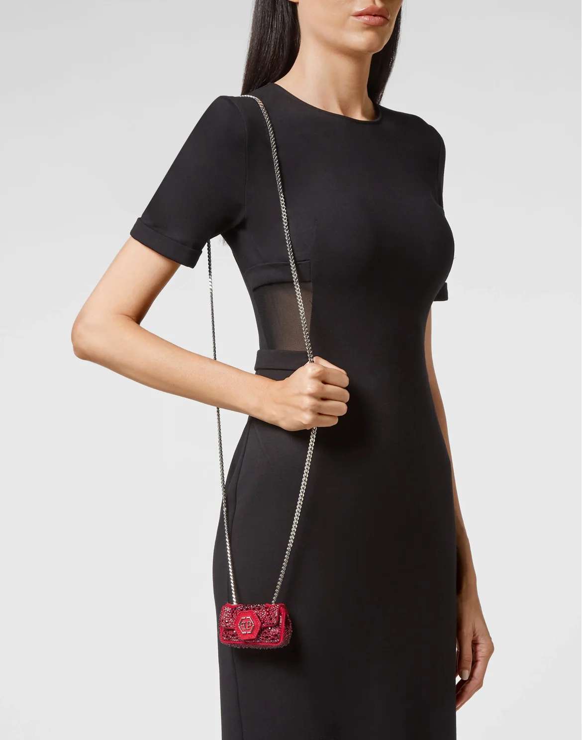 Suede Mini Shoulder Iconic Plein, цвет: Красный