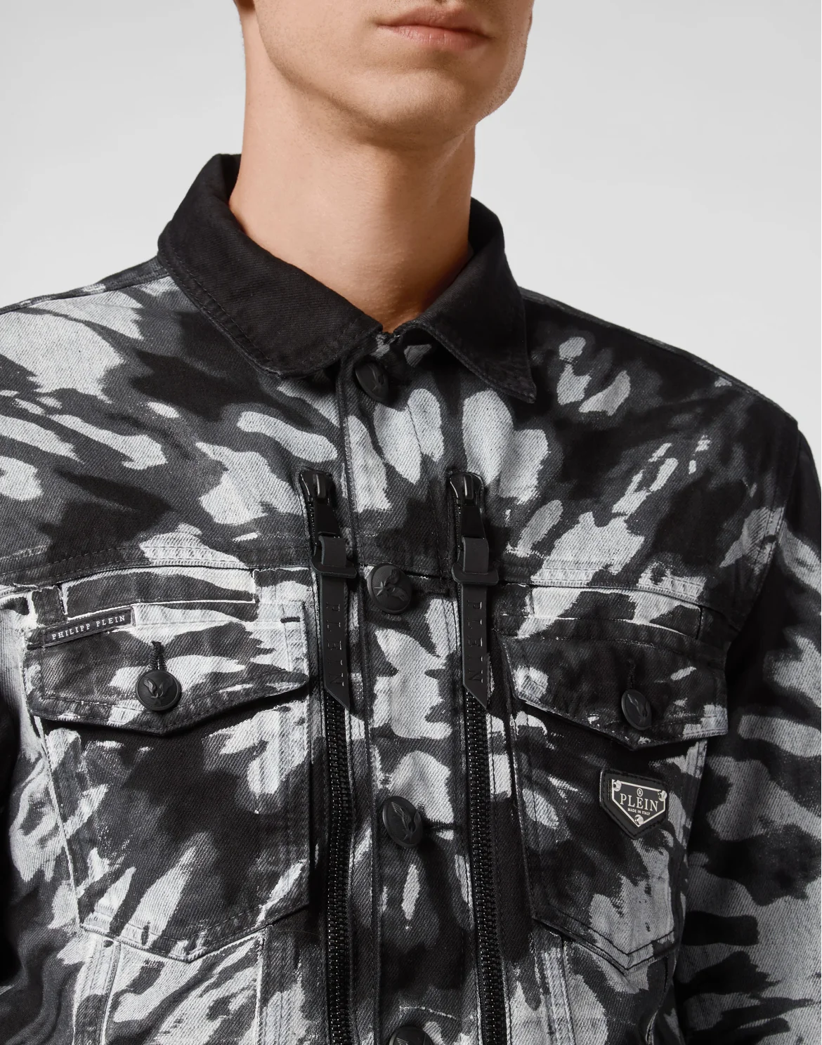 Drill Jacket Tie dye, цвет: Черный