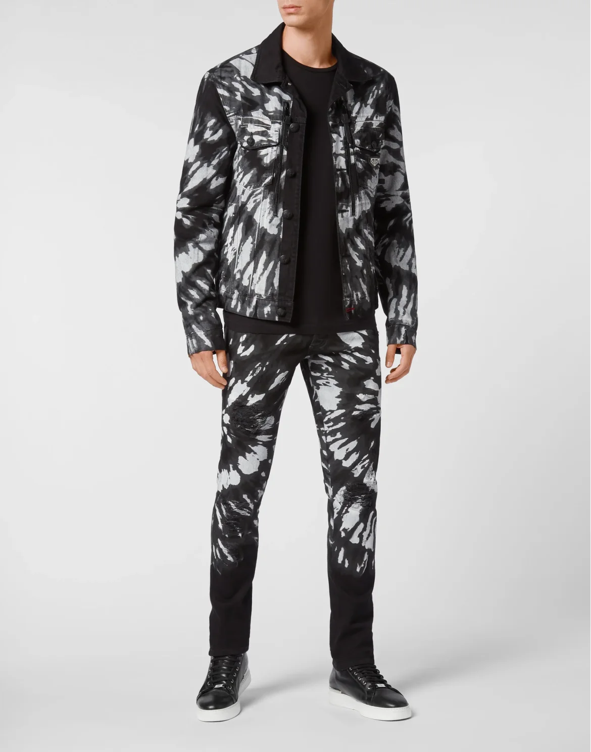 Drill Jacket Tie dye, цвет: Черный