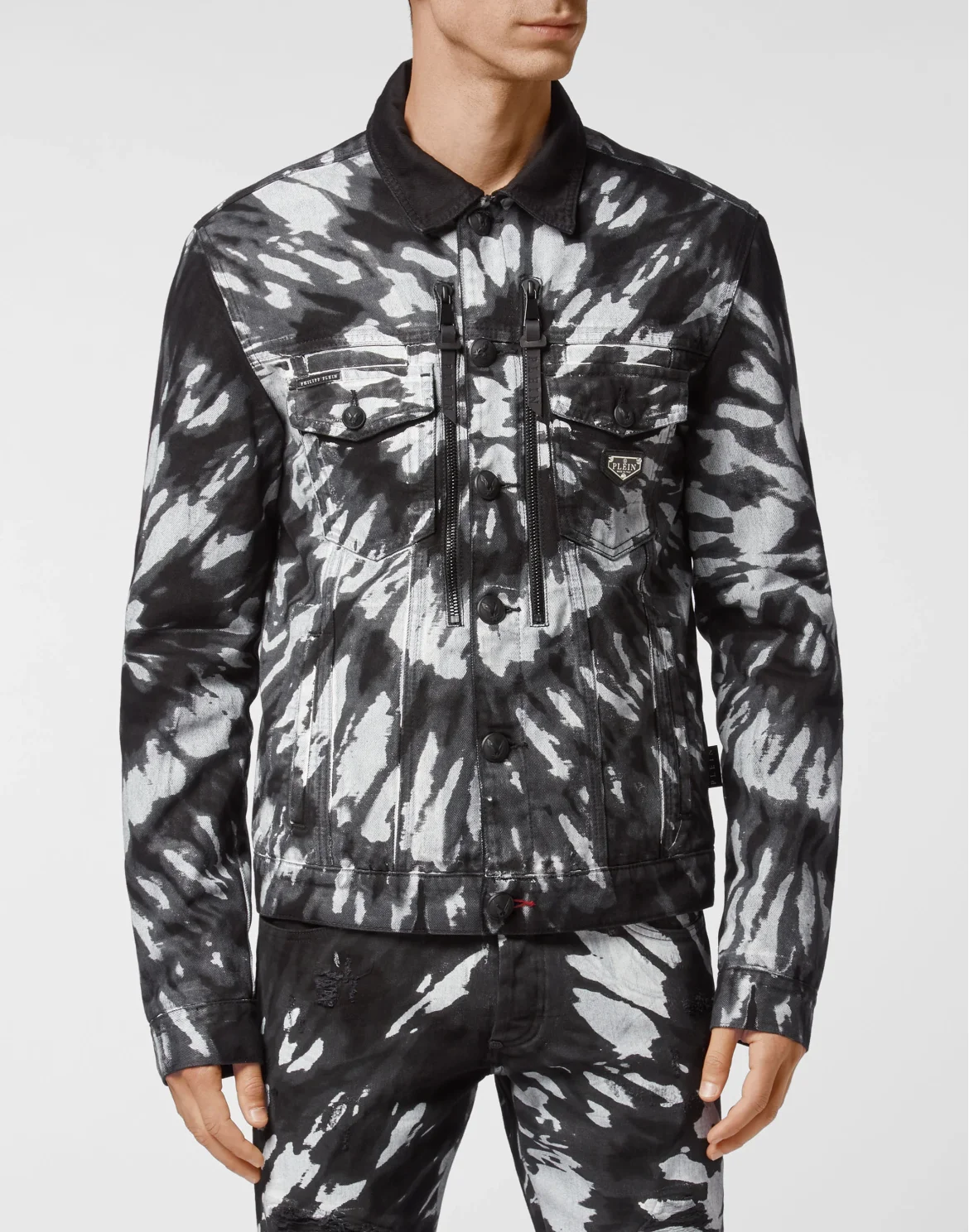 Drill Jacket Tie dye, цвет: Черный