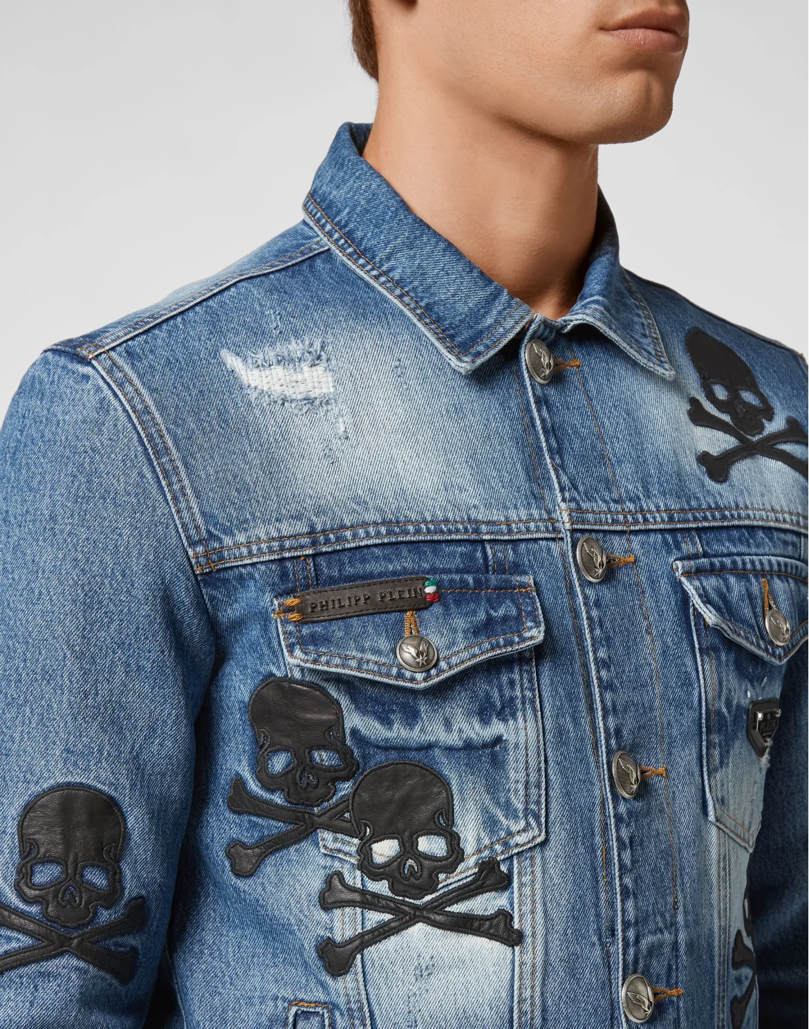 Denim Jacket Skull, цвет: Синий