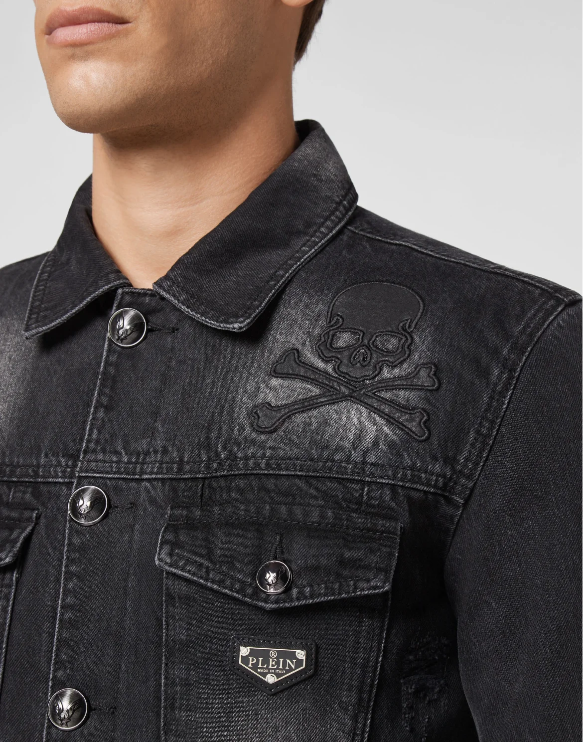 Denim Jacket Skull, цвет: Черный