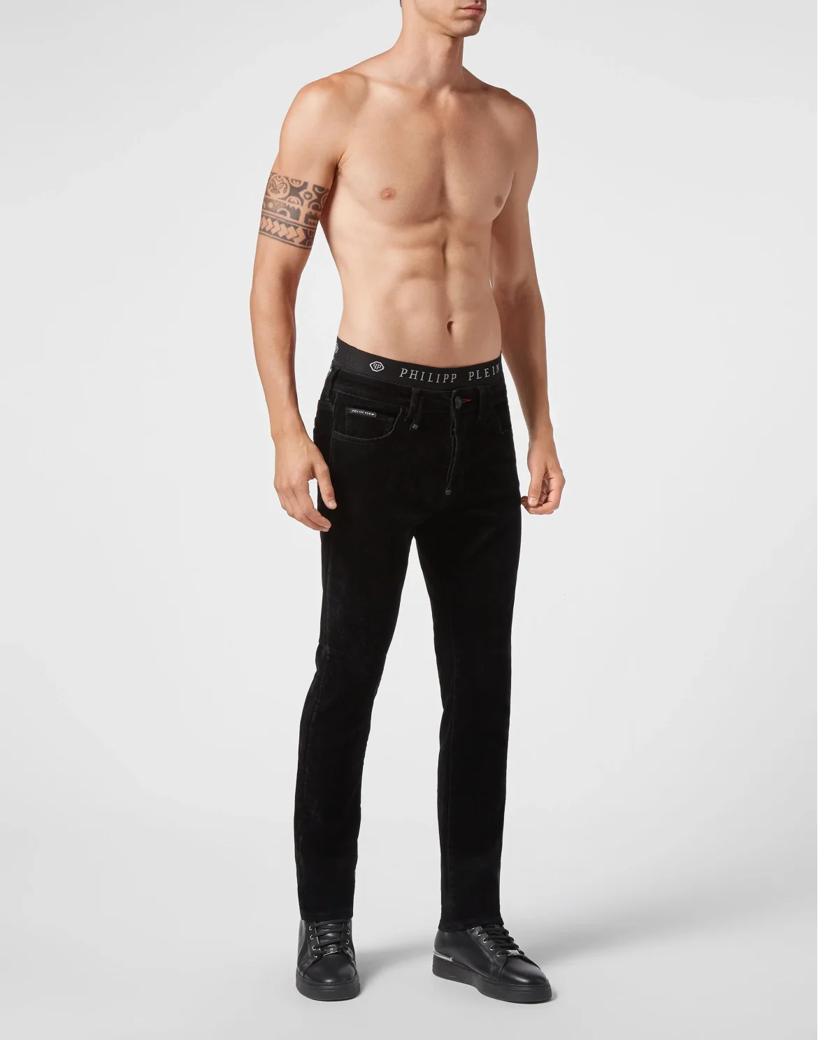 Denim Super Straight Cut Iconic Plein, цвет: Черный
