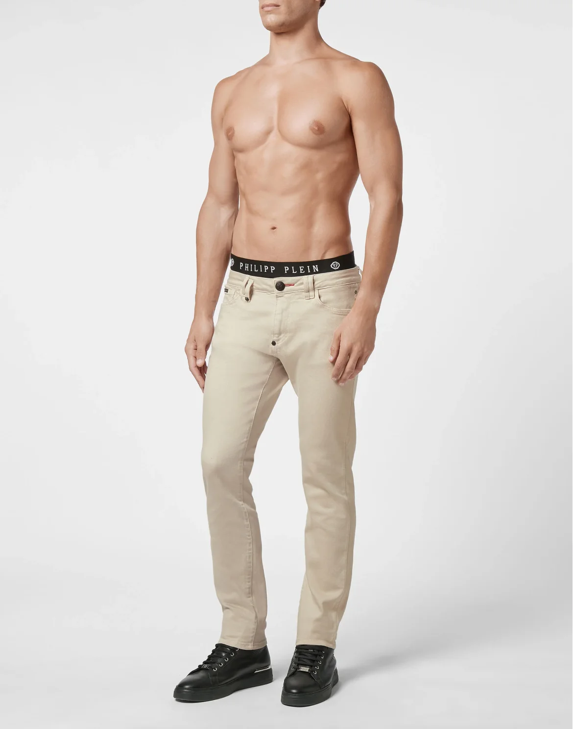 Denim Slim Fit Iconic Plein, цвет: Бежевый
